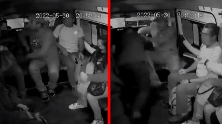 VIDEO: Pasajeros dan golpiza a asaltante de combi en EDOMEX