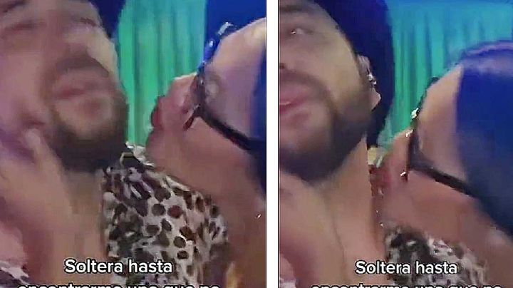 VIDEO: A la fuerza, mujer intenta besar en la boca a Fidel Rueda y él la rechaza con violencia