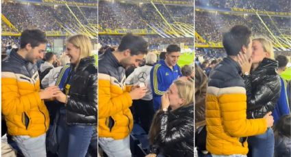 VIDEO: Le pide matrimonio en estadio de Boca Juniors... ¡y su novio siguió viendo el juego!