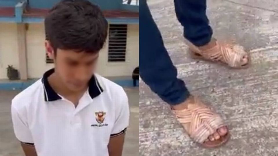 Tras burlarse de los zapatos de su compañero lo mandan en huaraches a la escuela