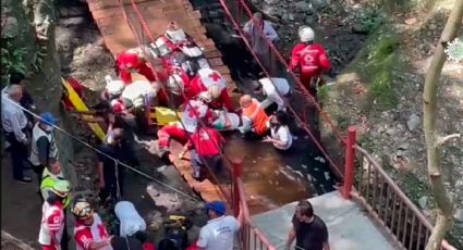 VIDEO: Colapsa puente colgante en Cuernavaca; hay 15 heridos, entre ellos el alcalde