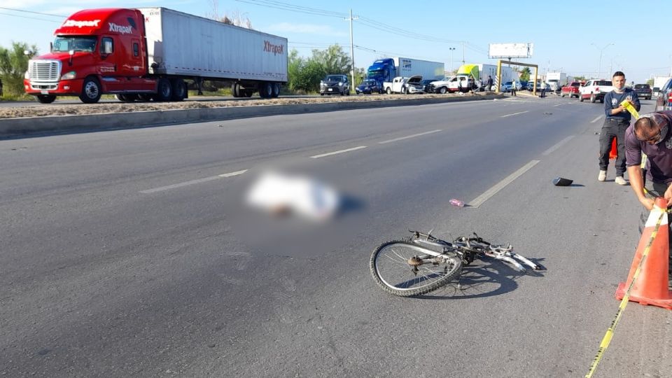 Fallece ciclista atropellado en el kilómetro 18 de la Carretera Nacional en Nuevo Laredo