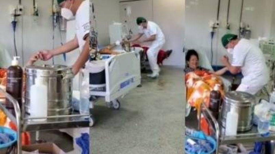 El enfermero bailarín reveló sus motivos, los cuales son para alegrar a los pacientes en un lugar tan frío como lo es un hospital