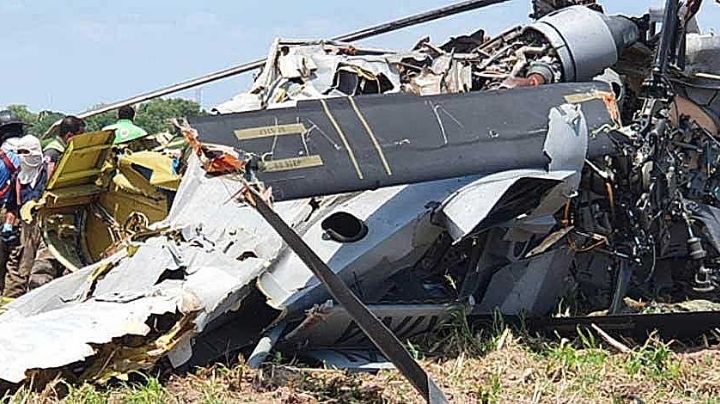 Se matan 14 marinos al caer helicóptero; iban elementos que capturaron a Caro Quintero