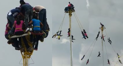 ¡Impresionante! Niños Voladores sorprenden a locales y turistas con impresionante presentación