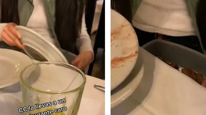 VIDEO: Critican a pareja por llevar su tupper a un restaurante de lujo para llevarse las sobras