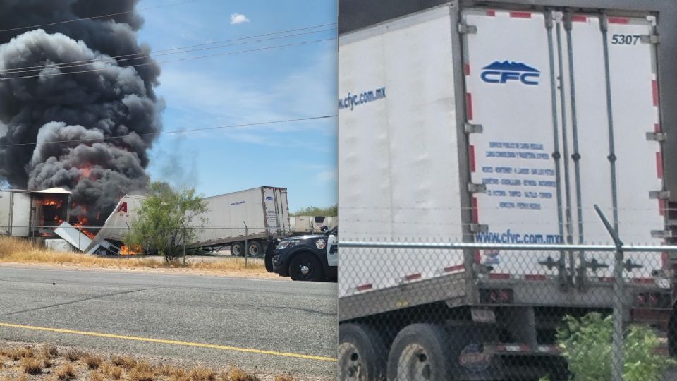 Luego de registrarse un choque que involucró a varias unidades, el operador falleció al interior de su tráiler al no poder ser rescatado.