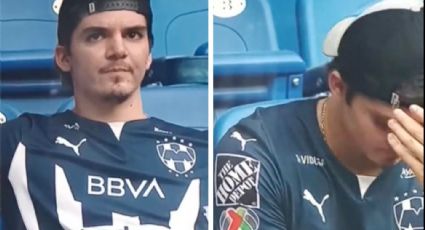 ¡Más torcido que un cheto!: Exhibe al papá de su hija con otra mujer en Estadio de Rayados (VIDEO)