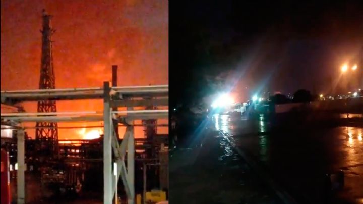 VIDEO: Causa rayo incendio en Refinería Madero; hay un muerto