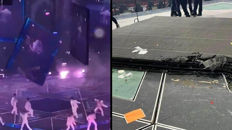 La banda de K-Pop “Mirror” se encontraba dando un show cuando una pantalla gigante cayó en el escenario aplastando a dos bailarines
