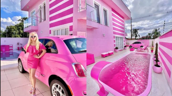 ¿Demasiado rosa? Influencer remodela su casa para que sea idéntica a la de Barbie VIDEO