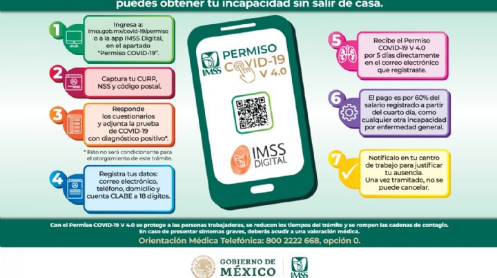 Lanza IMSS permiso COVID 4.0 para otorgar incapacidades temporales a trabajadores contagiados