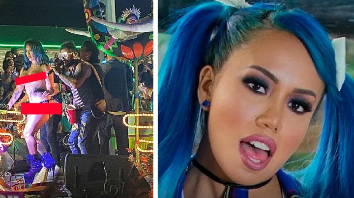 VIDEO: Luna Bella arma polémica al desfilar "en cueros" en el Carnaval de Veracruz