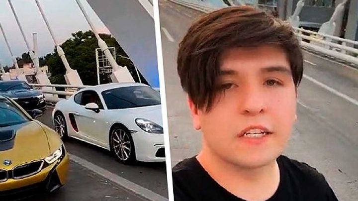 Fofo Márquez bloquea avenida de Guadalajara con sus autos de lujo solo para presumirlos