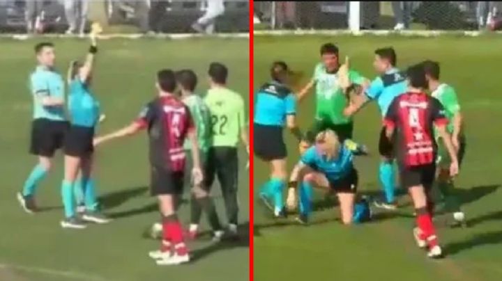 VIDEO: No le gustó la tarjeta amarilla y futbolista golpea a mujer árbitro