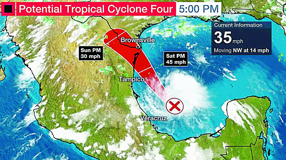 Esta es la ruta que seguirá la tormenta tropical “Danielle”, que estaba la tarde del viernes por surgir en el Golfo de México