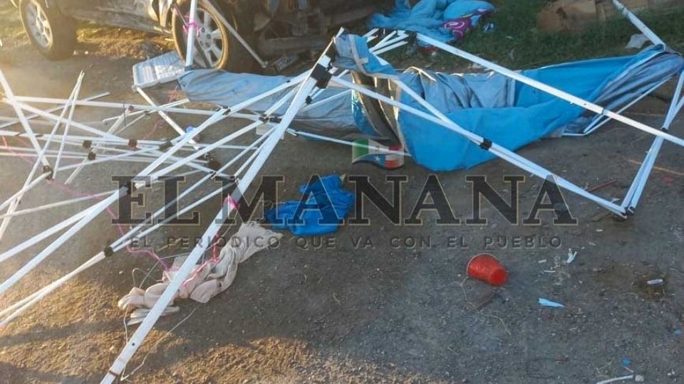 El puesto de Angélica terminó destrozado.