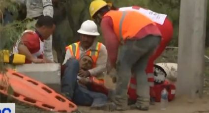 VIDEO: Trabajador resulta herido en labores de rescate de los mineros en Sabinas, Coahuila