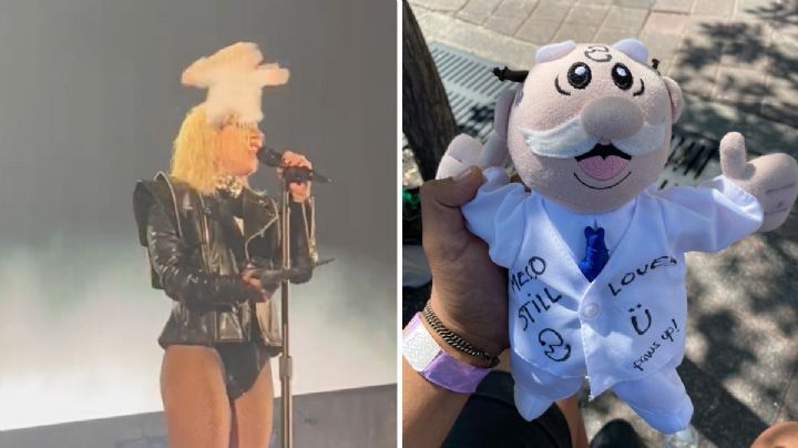 VIDEO: Fan mexicano golpea a Lady Gaga con peluche del Dr. Simi durante concierto