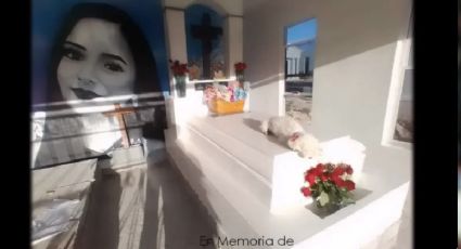 Bombona, la perrita de Debanhi Escobar visita la tumba y "llora"