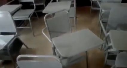 Pupitre de salón de clases se mueve solo; asusta a maestro | VIDEO