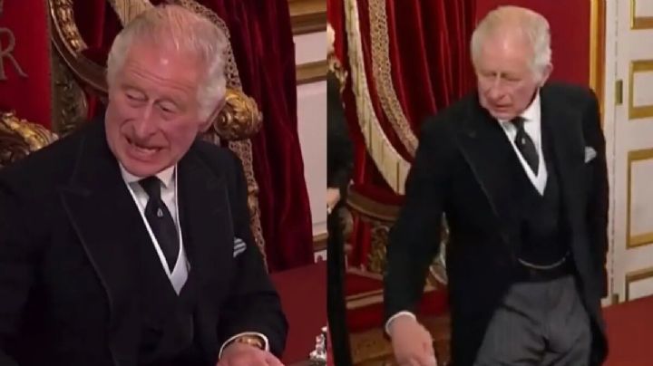 Rey Carlos III causa polémica por gesto despectivo durante proclamación | VIDEO