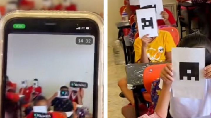 Con códigos QR una maestra pasa lista en salón de clases | VIDEO