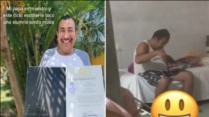 Profesor aprende lenguaje de señas al saber que tendrá una alumna sorda en clase