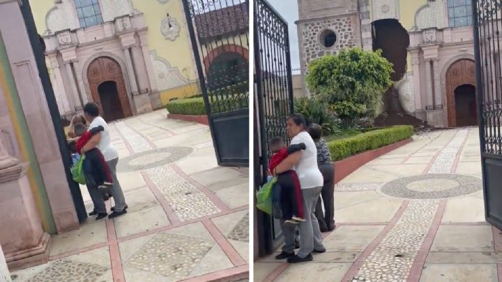 Sismo en México hace 'tronar' iglesia en Michoacán | VIDEO