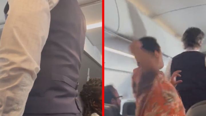 Pasajero enloquece y golpea a sobrecargo en pleno vuelo | VIDEO