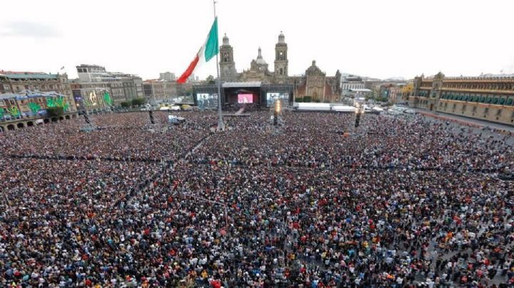 Grupo Firme abarrota el Zócalo en CDMX: 150 mil asistentes