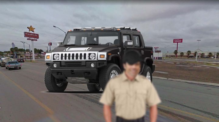 Nuevo Laredo: captan a 'viene, viene' llegar con Hummer al trabajo