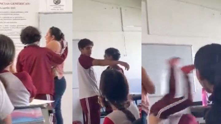 Alumno casi desnuca a su compañera por defender a su maestra en Nayarit | VIDEO