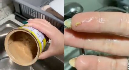 ¡Horror! Encuentra larvas de mosca vivas dentro de chocolate en polvo | VIDEO