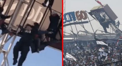 Terror en Chile: Colapsa techo de un estadio sobre varios aficionados | VIDEO