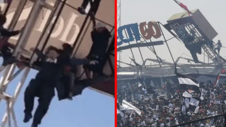 Terror en Chile: Colapsa techo de un estadio sobre varios aficionados | VIDEO