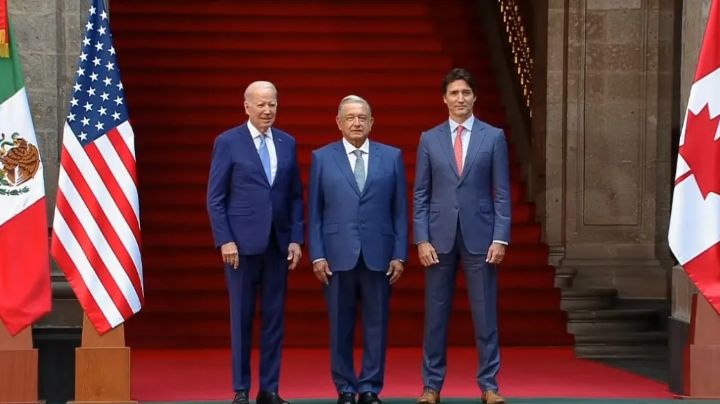 AMLO recibe a Joe Biden y Justin Trudeau en Palacio Nacional