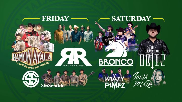 Gerardo Ortiz, Ramón Ayala y Bronco encabezan el WBCA Jalapeño Fest 2023 de Laredo, Texas