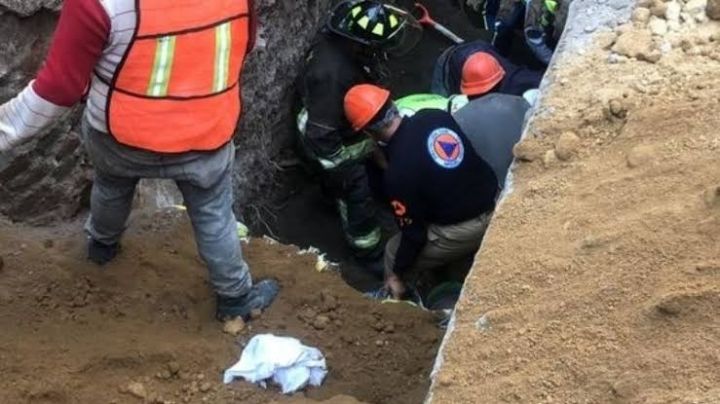 Derrumbe en obras de drenaje deja un muerto y un lesionado en Ciudad de México