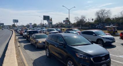 Se registra larga fila de paisanos en Puente Internacional II | FOTOS