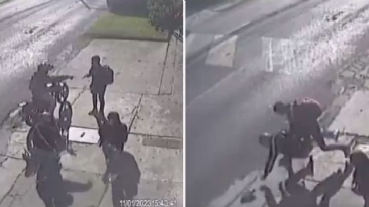 Ladrón trata de asaltar a una pareja y le dan una paliza | VIDEO