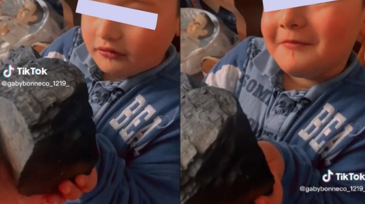 Reyes magos le traen carbón a un niño y pide hacer una carnita asada | VIDEO