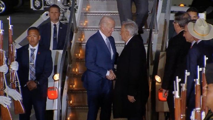 Llega Joe Biden en un impresionante operativo de seguridad; sale del AIFA junto a AMLO