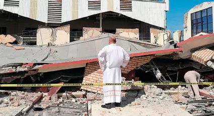 MOMENTO EXACTO en que se desploma la iglesia de Ciudad Madero aplastando a sus feligreses | VIDEO