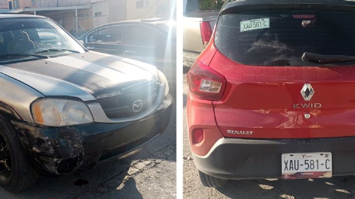 Se queda sin frenos y estampa su Mazda contra un auto último modelo