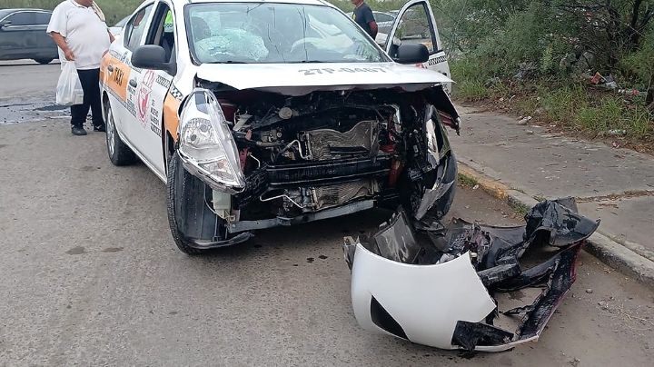 Taxista resulta lesionado tras accidente en Bulevar Carlos Canseco