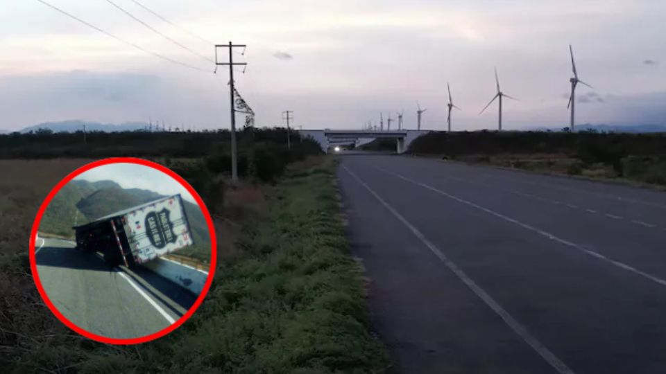 En esta carretera los traileros se juegan la vida constantemente al conducir a altas velocidades contra el fuerte viento