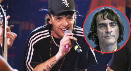 Captan a Joaquín Phoenix en concierto de Peso Pluma y presumen foto juntos