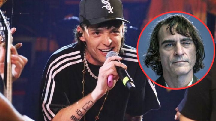 Captan a Joaquín Phoenix en concierto de Peso Pluma y presumen foto juntos