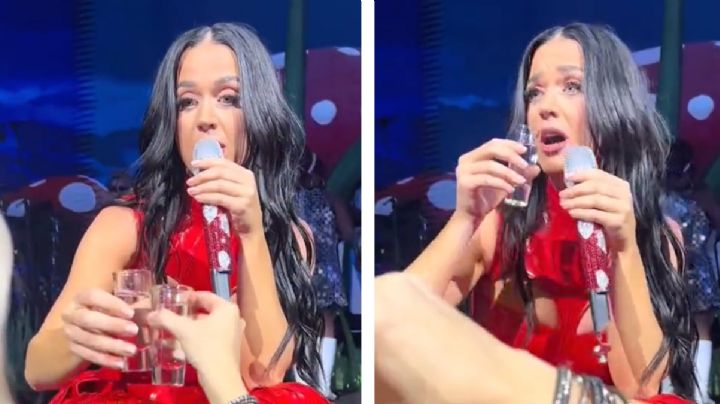 En concierto, Katy Perry toma tequila por primera vez en su vida... y así se puso | VIDEO